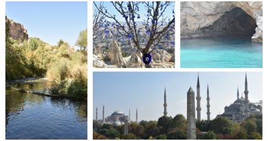 Montagem de 4 fotos tiradas na Turquia